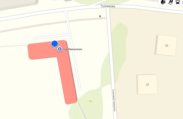 Здание (гараж), эт.1 (в т.ч. подземных 0), пл.22кв.м., кад.№25:34:000000:14503, адрес: Приморский край, г. Уссурийск, ул. Топоркова, бокс № 9 в ГСК "Ремонтник", соб-к Ильчук С.П.