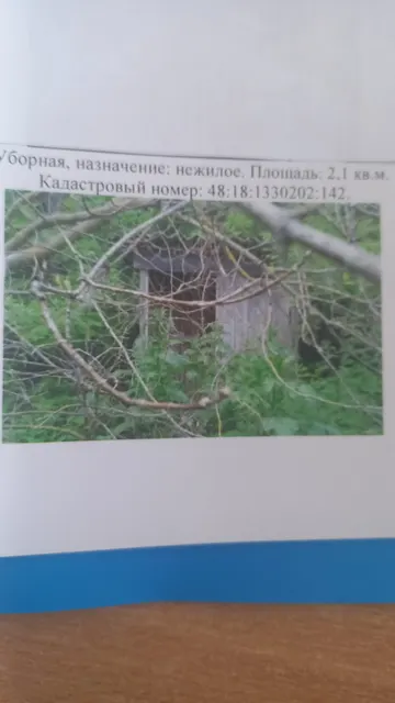Детский сад, назначение: нежилое здание. Площадь: 174,6 кв.м., к/н 48:18:1330202:160; Уборная, назначение: нежилое. Площадь: 2,1 кв.м., к/н 48:18:1330202:142; Сарай, назначение: нежилое. Площадь: 87,1 кв.м., к/н 48:18:1330202:161; Земельный участок, категория земель: земли населенных пунктов, вид разрешенного использования: для размещения объектов дошкольного, общего и среднего(полного) общего образования. Площадь: 1672 кв.м., к/н 48:18:1330107:34