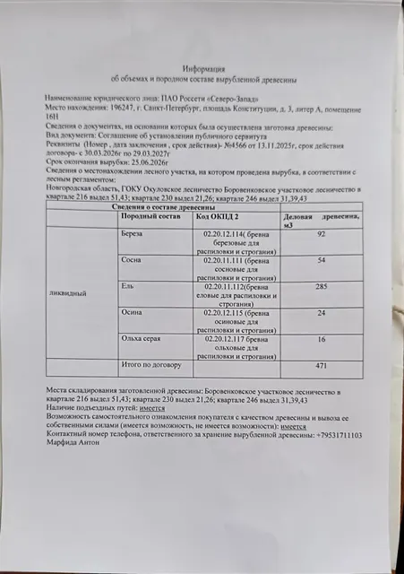 Древесина. Лот № 14.3