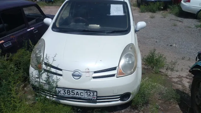 А/м «НИССАН НОТЕ», VIN E11-128763, г/н К385АС123, 2006 г/в, ключи от автомобиля, свидетельство о регистрации ТС. 1 шт