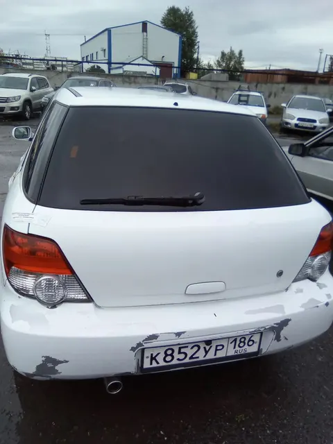 Автомашина марки Субару Импреза, цвет белый, 2003 год выпуска, гос.знак К852УР186 ТС имеет ограничения ФССП на регистрационные действия (ключи и документы отсутствуют, техническое состояние не проверялось, пробег не известен). Имущество продается в том виде, в каком оно есть, в случае продажи возврату/обмену не подлежит. За скрытые дефекты имущества Продавец ответственности не несет.