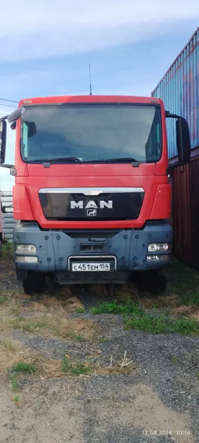 Грузовой самосвал, БЦМ-59 MAN TGS 41.390, 8x4, BB-WW, 2013 г.в., г/н С451ЕМ154, VIN: X3W65392AD0001166, красный цвет (арест, повтор)