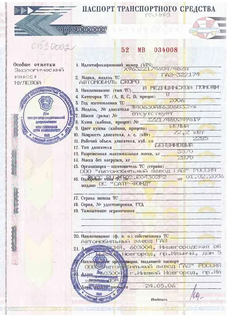 Автомобиль скорой медицинской помощи ГАЗ-322174