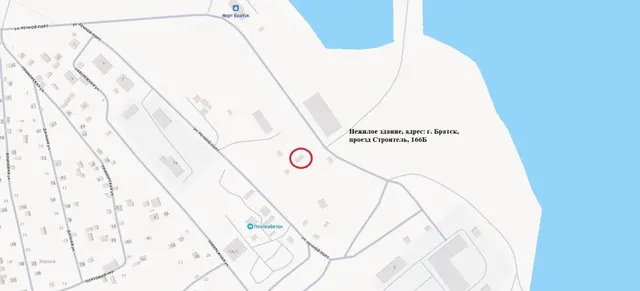 Здание, нежилое, общей площадью 69,5 кв.м по адресу: Российская Федерация, Иркутская область, город Братск, жилой район Центральный, проезд Строитель, 166Б,  кадастровый номер 38:34:014101:291