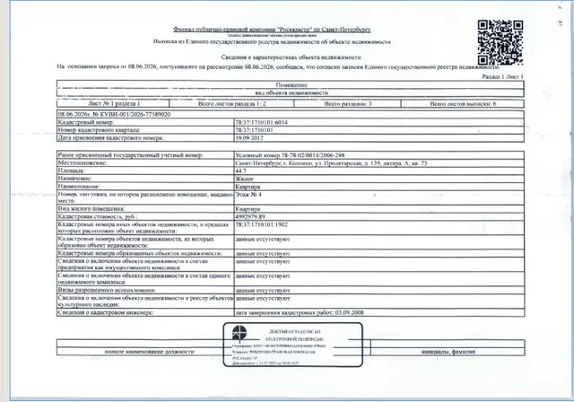 Арестованная в пользу взыскателя АО «ТБанк», принадлежащая должнику Дегтяреву Р.А.квартира, кад.№78:37:1710101:6014, общ.пл. 44,7 кв.м., расположенная по адресу: Санкт-Петербург, г. Колпино, ул. Пролетарская, д. 139, литера. А, кв. 75