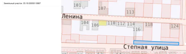 Продажа земельного участка с кадастровым номером 05:16:000001:9987 расположенного по адресу: Республика Дагестан, Сергокалинский район, с. Сергокала. ул. Степная