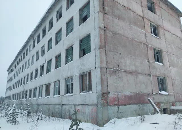 Здание казармы, назначение: нежилое, площадью 3 764,2 кв. м, этажность 4, в т. ч. подземных 0, кадастровый номер 11:12:0201001:2347, местоположение: Республика Коми, г. Печора, п. Березовка с земельным участком