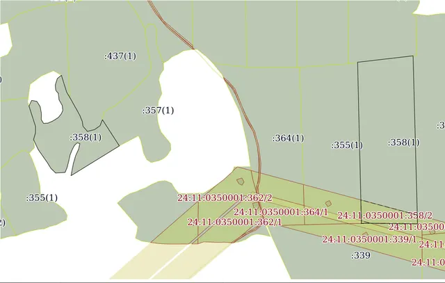 Продажа земельного участка из земель сельскохозяйственного назначения, принудительно изъятого у собственника в связи с неиспользованием по целевому назначению с кадастровым номером 24:11:0350001:358