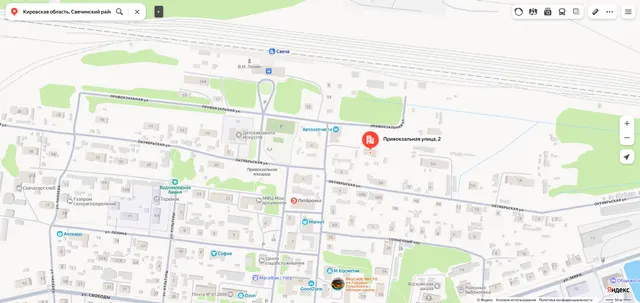 Доля в праве общей долевой собственности (1/2 доли) на жилое помещение «квартира» площадью 19,1 кв.м., этаж № 1, кадастровый номер 43:29:030110:367, расположенное по адресу: Кировская область, Свечинский район, пгт. Свеча, ул. Привокзальная, д. 2, кв. 3