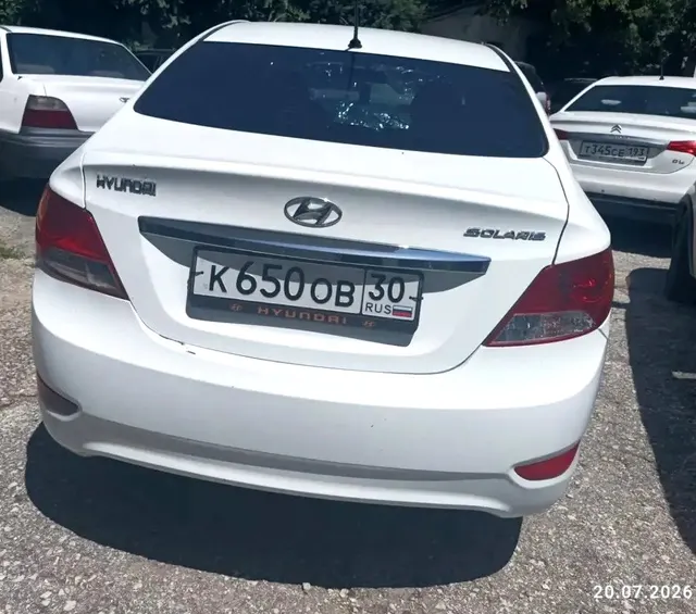 (повт) Д-к Зубкова И.В. А/м HYUNDAI SOLARIS, г/в 2013, г/н К650ОВ30, VIN Z94CU41DBDR231920. Обременение: залог,арест, н/ц 668 950,00 руб., з-к 133 790,00 руб., ш/а 6 690,00 руб.