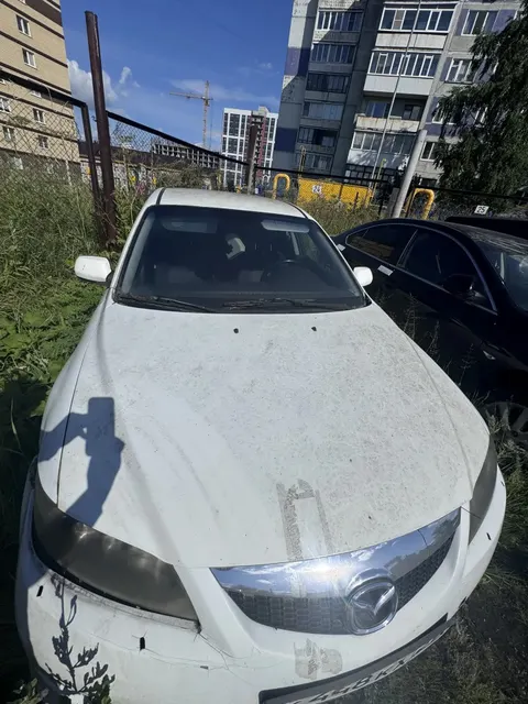Транспортное средство Mazda 6, 2007 года выпуска, цвет - белый, VIN JMZGG14F681728685, государственный номер К448КХ29. Состояние ТС: не на ходу, подкапотное пространство проверено, отсутствует аккумулятор, поврежден передний бампер, коррозия и ржавчина по всему кузову, в салоне плесень, не эксплуатируется с 2019 года