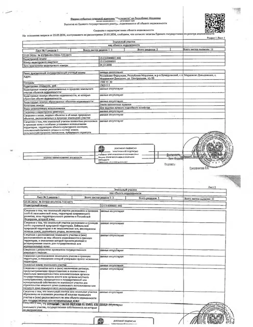 1/2 доля в праве общей долевой собственности на земельный участок площадью 1500+/-30 кв.м.