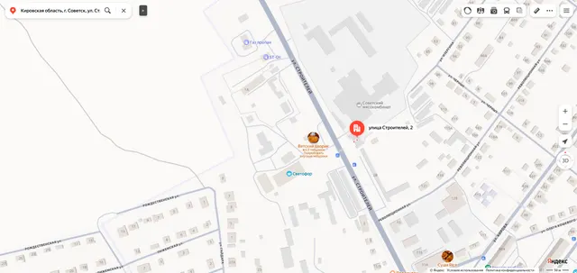 Нежилое помещение «помещение полуфабрикатного цеха» площадью 588,8 кв. м., кадастровый номер 43:31:010058:278, расположенное по адресу: Кировская область, г. Советск, ул. Строителей, д. 2