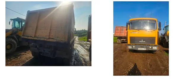 Грузовой самосвал КУПАВА 673105, 2018 года выпуска, государственный номер О650НС18, идентификационный номер (VIN) Y3H673105J0074260, № двигателя H0629011, рабочий объём двигателя – 14860 куб. см, мощность двигателя 328 л.с., 241,2 кВт.