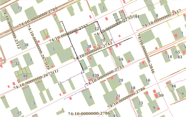 Надземный газопровод, протяженность 997 м, кадастровый номер 74:10:0000000:2757