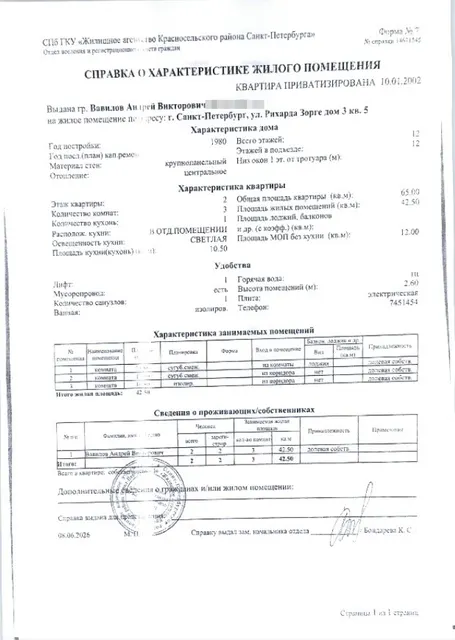 Арестованная в пользу взыскателя Хайлова О.С., принадлежащая должнику Вавилову А.В. квартира, кад.№78:40:0008310:2614, общ.пл. 65 кв.м., расположенная по адресу: Санкт-Петербург, ул. Рихарда Зорге, д. 3, литера. А, кв. 5