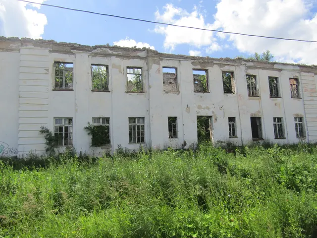 Здание учебного корпуса (под разбор). 2 этажное, назначение: нежилое, площадью 1311,50 кв.м, 1958 года ввода в эксплуатацию, расположенное по адресу: Самарская область, Шенталинский район, станция Шентала, улица Льва Толстого, дом 47.