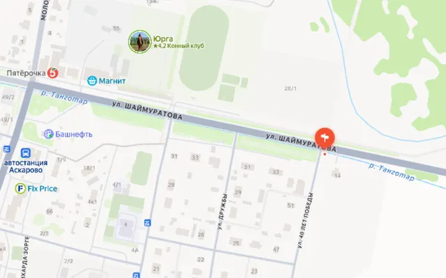 РФ, РБ, Абзелиловский район, СП Аскаровский сельсовет, а/д Аскарово-Давлетово-Аэропорт «Магнитогорск», на 0 км + 380 м