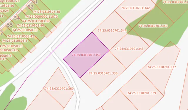 ЛОТ 21. Аукцион по продаже земельного участка с кадастровым номером 74:25:0310701:359, с кадастровой стоимостью 357 420 рублей, площадью 2000  кв.м., расположенного по адресному ориентиру: Российская Федерация, Челябинская область, Златоуст г, Садовая ул, северо-восточнее земельного участка с кадастровым номером 74:25:0310702:17 (участок 7). Разрешенный вид использования земельного участка – ведение садоводства