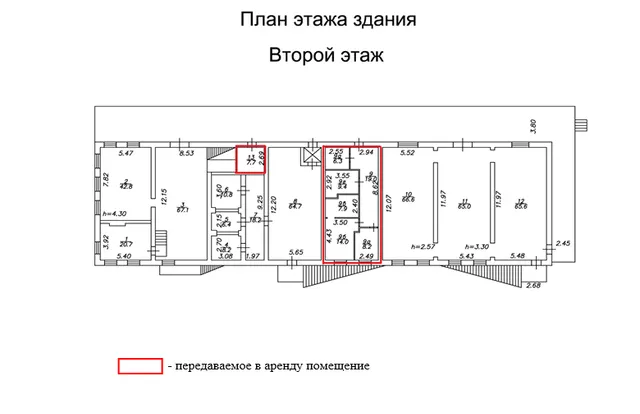 Право заключения договора аренды объекта недвижимого имущества АО «Военторг - Запад» - нежилое помещение, общей площадью 72,50 кв.м, в составе помещений №№ 9, 9а, 9б, 9в, 9г, 9д, 13, расположенное на втором этаже нежилого здания «Двухэтажное кирпичное здание склада № 1, Литера А», кадастровый номер 35:24:0303001:154, площадью 1016,70 кв.м, по адресу: Российская Федерация, Вологодская область, городской округ Город Вологда, город Вологда, улица Железнодорожная, дом 4а, строение 7