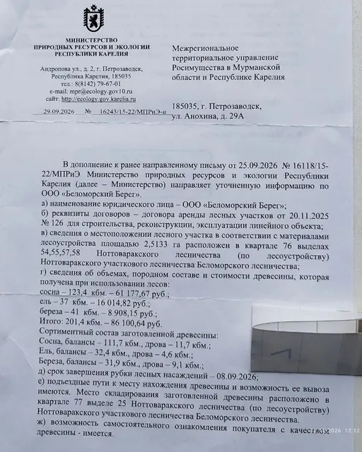 201,4 куб. м. - Беломорское лесничество