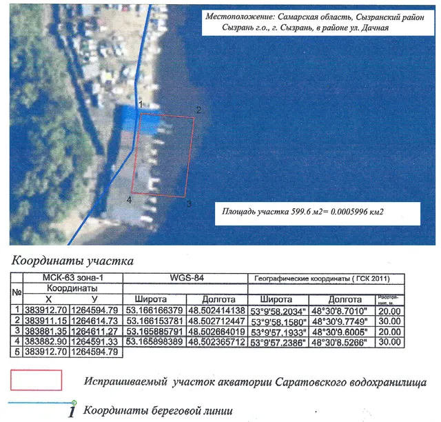Приобретение права на заключение договора водопользования в целях использования участка акватории Саратовского водохранилища