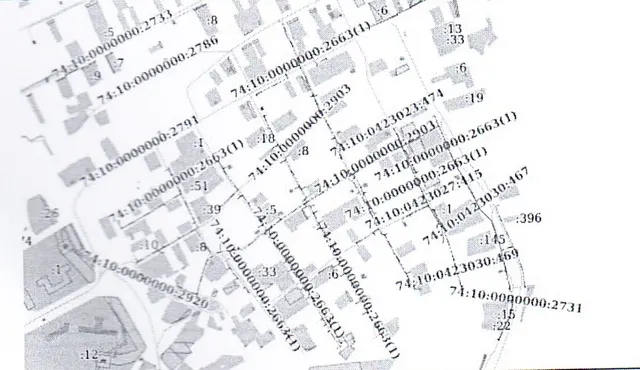 Газоснабжение жилых домов, протяженность 7157, кадастровый номер 74:10:0000000:2663
